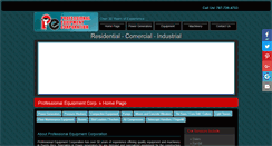 Desktop Screenshot of professionalequipmentcorp.com