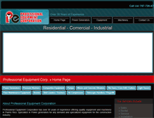 Tablet Screenshot of professionalequipmentcorp.com